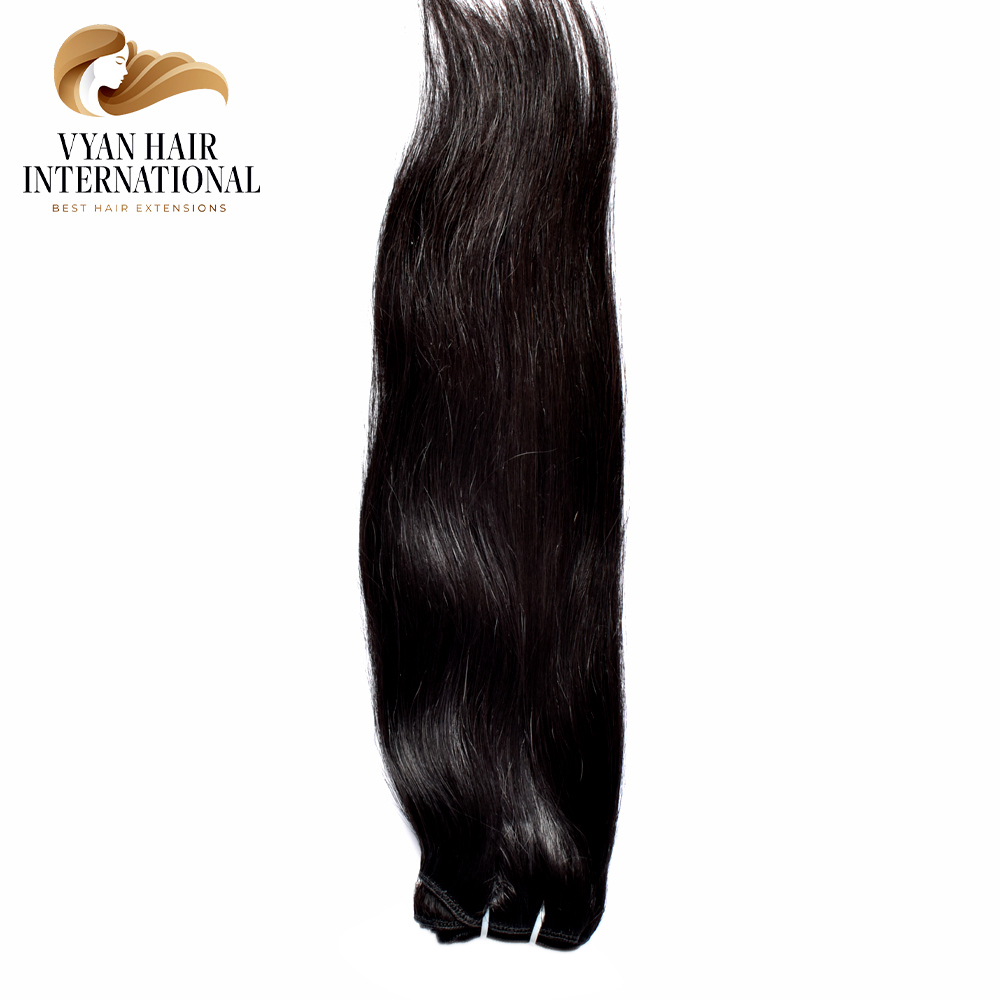 100% Virgin Raw Indian Hair Extension Straight Human Hair Bundle Buy From Indian Exporter