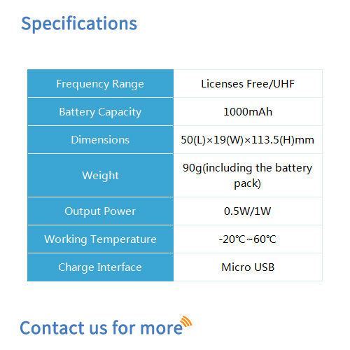 BF-Mini100 Mini Analog Portable Two-way Radio