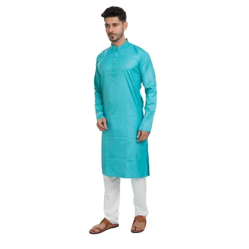 Mens Sky Blue Kurta Pajama