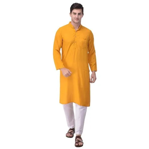 Mens Yellow Kurta Pajama