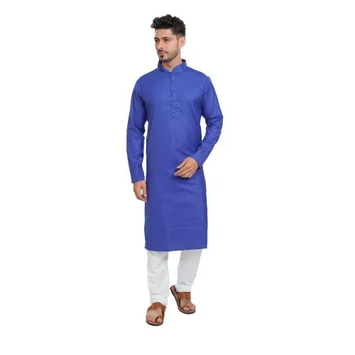Mens Azure Cotton Kurta Pajama