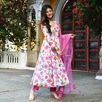 Beautiful Fox Georgette With Organza Dupptta