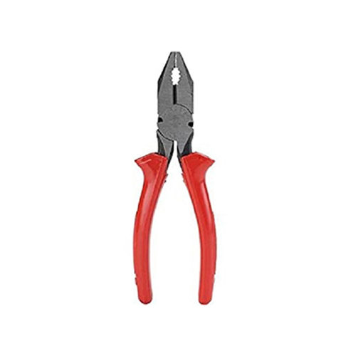 Insulated Combination Cutting Plier - Steel, 8 Inch, Red-Black | Plastic Handle, Elongate Shape, Industrial & Commercial Use