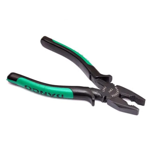 Insulated Combination Plier - Steel, Elongate Shape | Black-Green Plastic Handle, Ideal for Industrial & Commercial Use