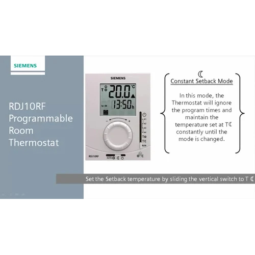 Siemens Digital Room Thermostat MODEL NO RDJ10RF