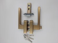 16x45 Mortise Lock Lever Handle - Slim Frame Design, Available In Black And Gold Finish