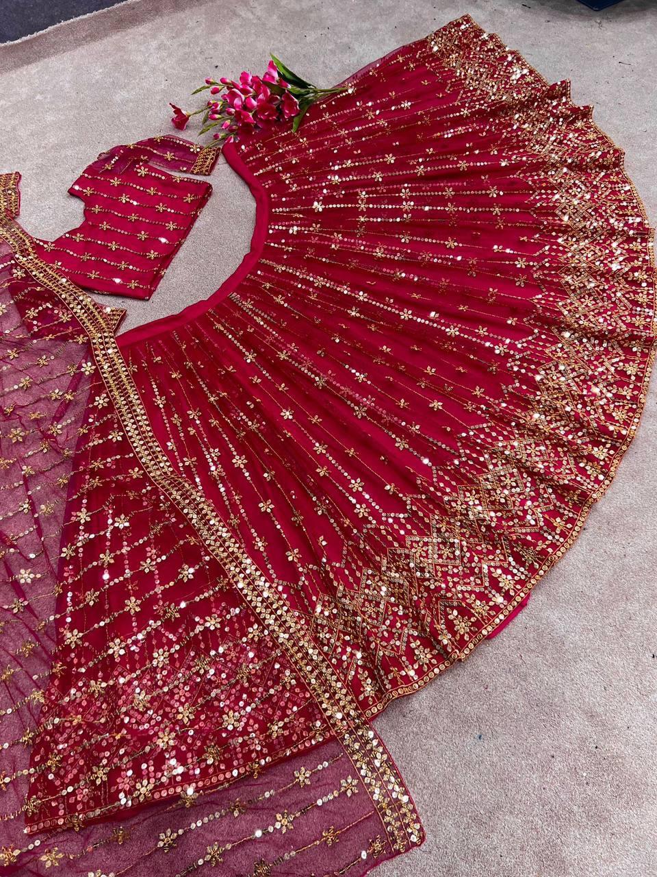 New Wedding Butterfly With Embroidery Lehenga Choli