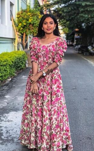 Solid Butti Fox Georgette With Nazneen Dupatta