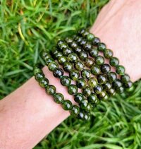 Chrome Diopside Bracelet - Shape: Round