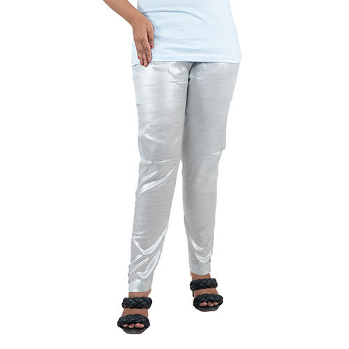 Different Available Ladies Silver Viscose Pant