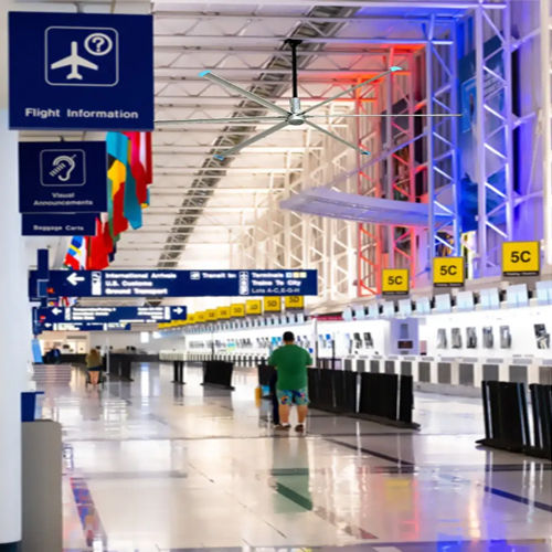 Airport Hvls Fans - Color: White