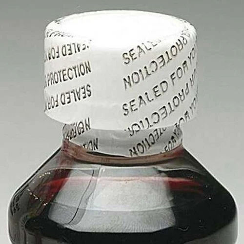 White Cap Neck Shrink Sleeve Seal For Security Protection