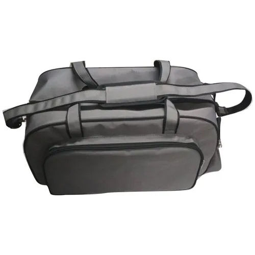 Grey Nylon Travel Luggage Bags