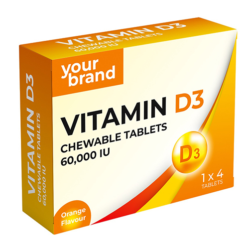 Vitamin D3 Chewable Tablets 60000 Iu Efficacy Promote Healthy & Growth at Best Price in