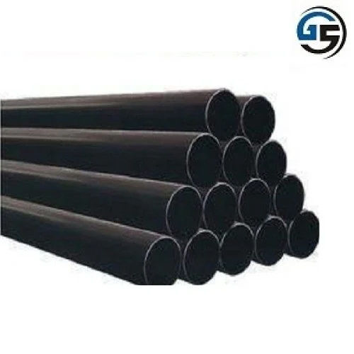 Mild Steel Black Pipe - Polished Finish, Rings Shape for Construction Applications