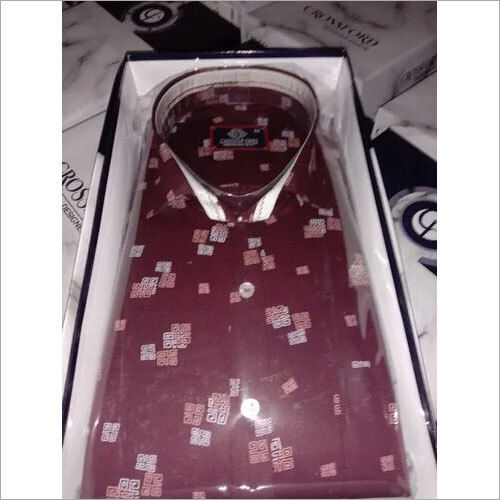 Satin Mens Check Shirt