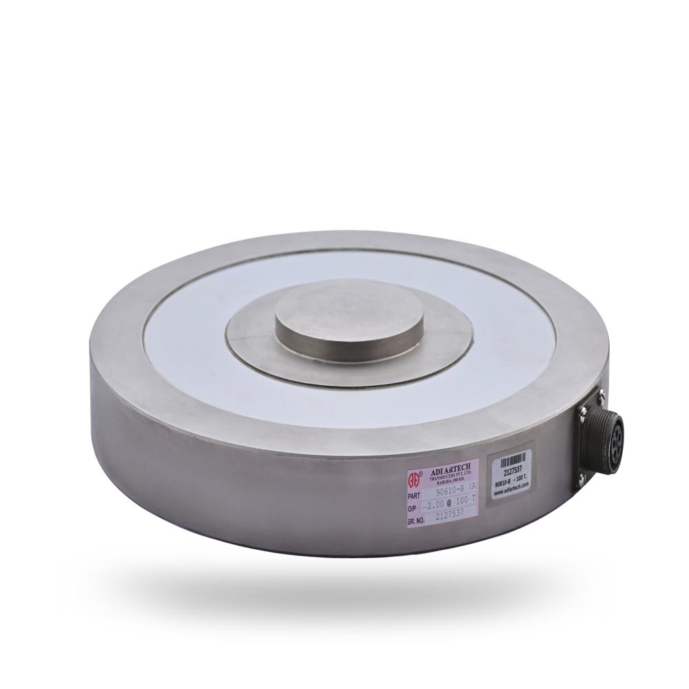 Heavy Duty Low Profile Load Cell - 0-500 to 0-4500000 Newton Range | Hermetically Sealed Precise Measurement Calibration Low Profile Design