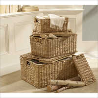 Savannah Handwoven Seagrass Lidded Baskets