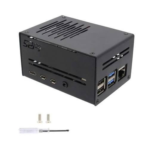 Raspberry Pi 4B Metal Enclosure Compatible With Horizontal ICE Tower Fan Raspberry Pi 4 Armor Case