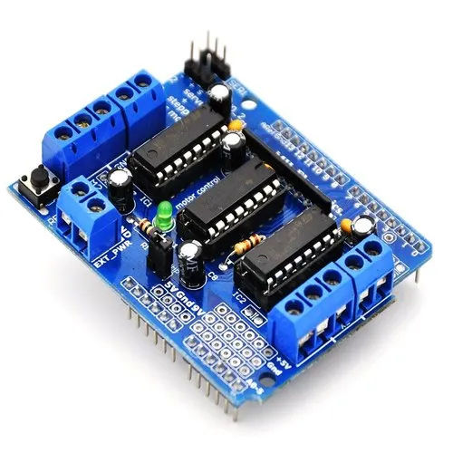 Blue L293d Motor Driver Shield Compatible To Mega Uno R3 Avr Atmel