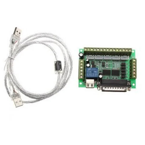 MACH3 Interface Board CNC 5 Axis with Optocoupler for Stepper Motor Drive and USB Cable
