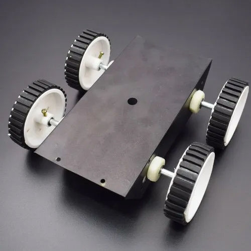 Black 4 Wheel 4 Layer Robotic Chassis Kit