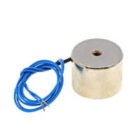 Dc 24v P40-20 30kg Lifting Solenoid Electromagnet - Gray, 1 Year Warranty | Application In Automation For Assembly Lines, Sorting Machines, And Experimental Facilities