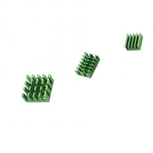 Green 3 in 1 Heat Sink Set Aluminum for Raspberry Pi 4 Model B