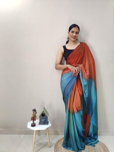 New Chiffon Running Blouse Saree