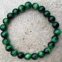 Green Tiger Eye Bracelet - Shape: Round