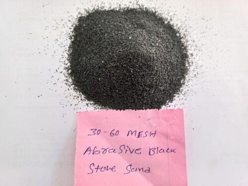 stone abrasive 30-60 mesh high hardness stone black color stone grit and sand for abrasive water jet cutting sand sand blasting alternative