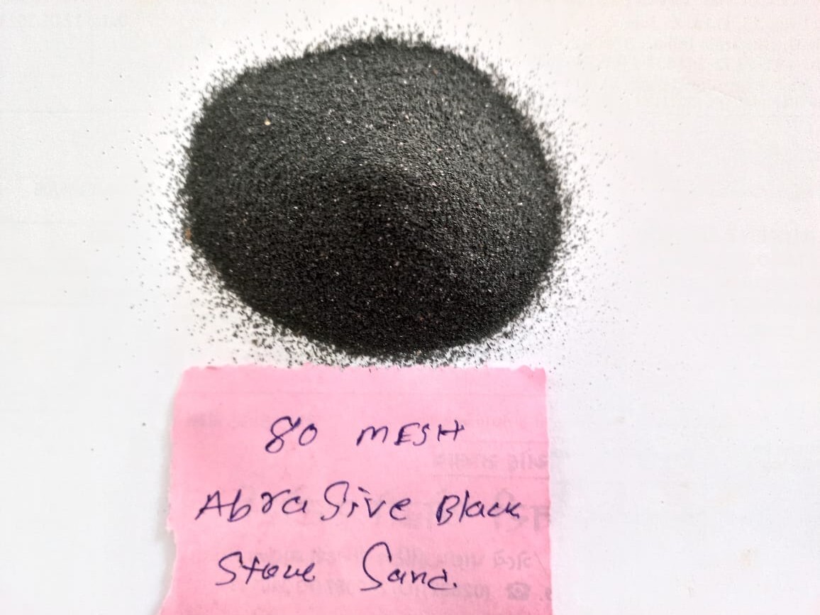 30-60 mesh high hardness stone black color stone grit and sand for abrasive water jet cutting sand sand blasting alternative