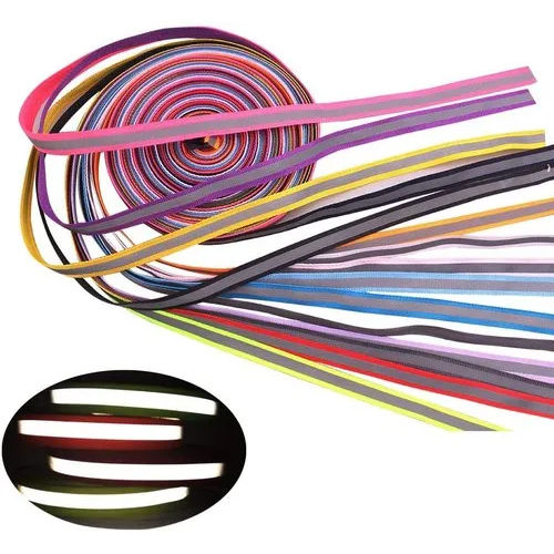 Multi Color 1 Inch Polyester Reflective Piping Strip