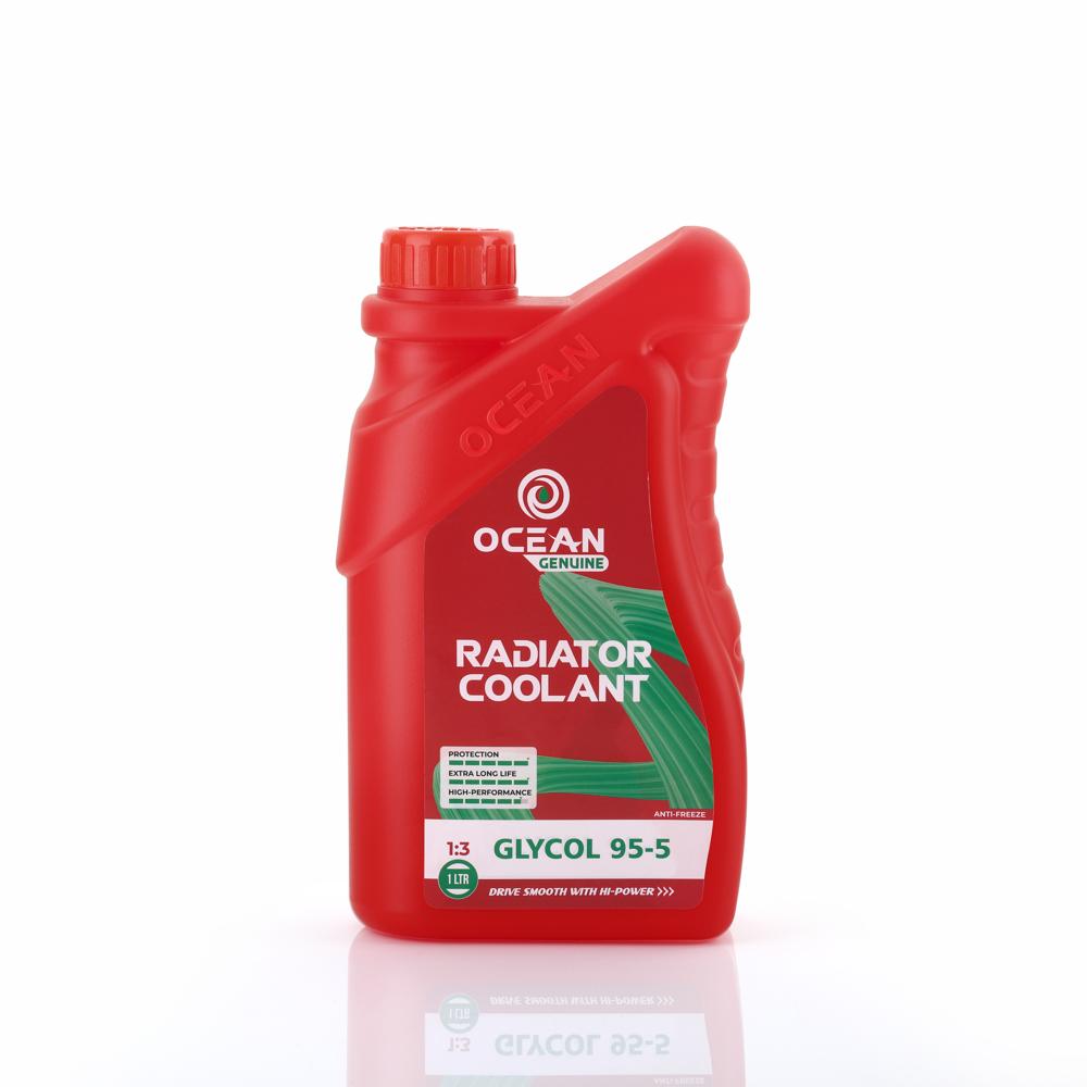 COOLANT ANTI-FREEZE 95-5 - Glycol Based Radiator Coolant, Green/Blue/Red/Pink Color, 50% Water Content, Density: 1.154 kg/L | Suitable for Cars and Trucks