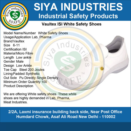 Vaultex ISI White Safety Shoes