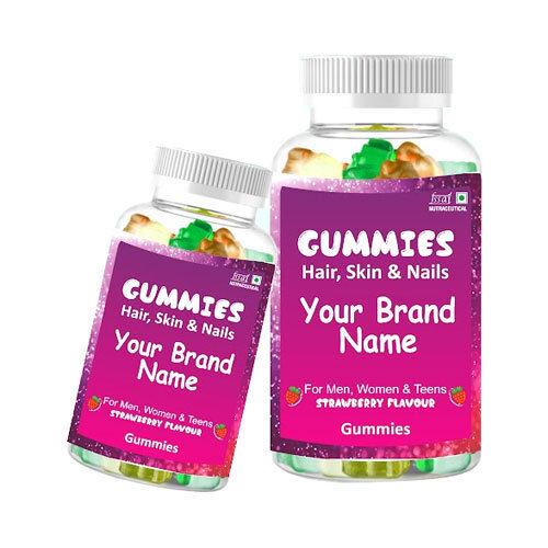 Tablets Gummies For Hair Skin And Nails Strawberry Flavour