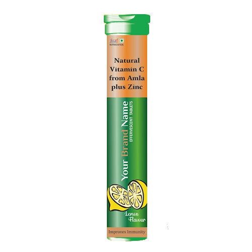 Natural Vitamin C From Amla Plus Zinc Lemon Flavour Effervescent Tablets