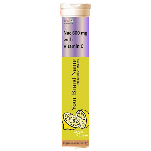 600 mg Nac With Vitamin C Lemon Flavour Effervescent Tablets