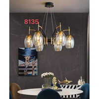 Candle Glass Hanging Chandelier