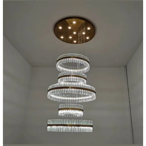 Round Crystal Hanging Chandelier