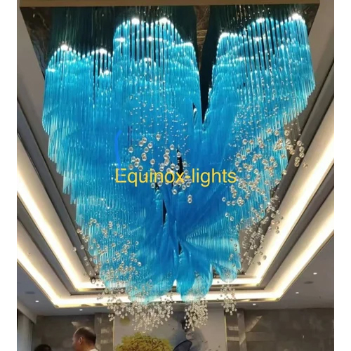 Blue Glass Chandlier