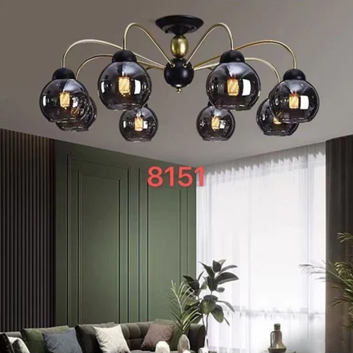 Black Glass Chandlier