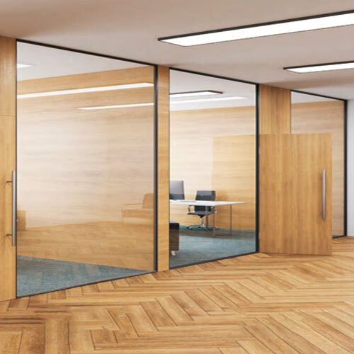 25 x 25mm Aluminium Sliding Slim Partition