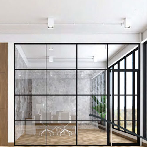 25 x 55mm Aluminium Sliding Slim Partition