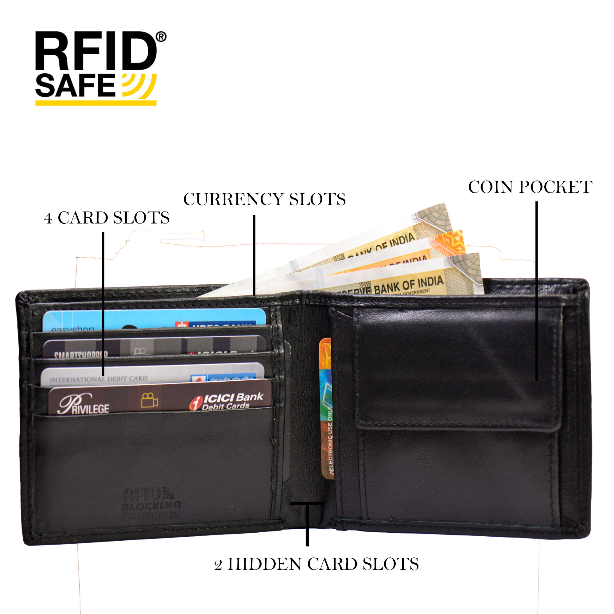 Mens wallet EFID safe mw02 Bl