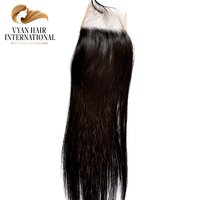 Hd Transparent Thin Skin Swiss 4X4 Hand-Tied Closures Human Hair