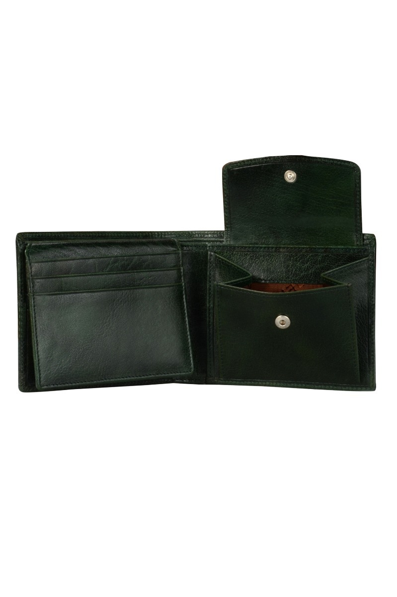 Genuine Leather Bottle Green Gents Wallet