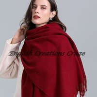 Red Cashmere Wool Shawls