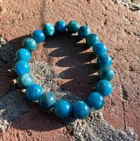 Neon Apatite Bracelet - Shape: Round