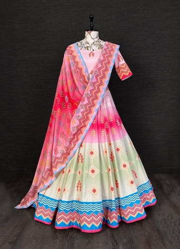 Beautiful Vaishali Silk Printed For Lehenga Choli